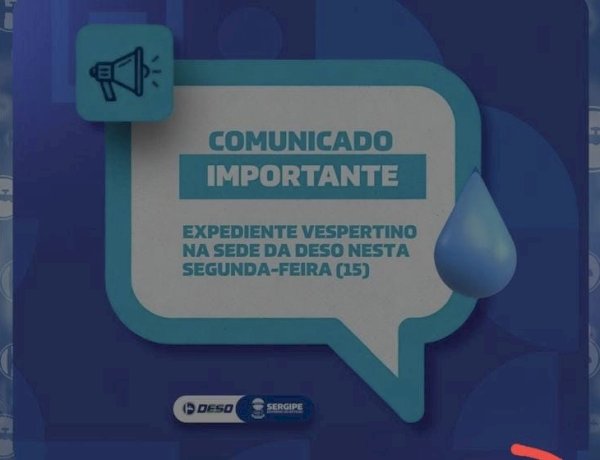 Até a DESO ficou sem água: companhia libera servidores mais cedo por falta d’água em Aracaju